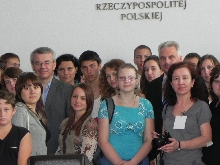 Wizyta uczestników Międzynarodowego Obozu Naukowego w Parlamencie