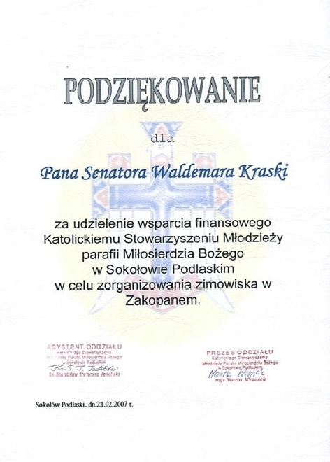 Katolickie Stowarzyszenie Młodzieży parafii Miłosierdzia Bożego w Sokołowie Podlaskim