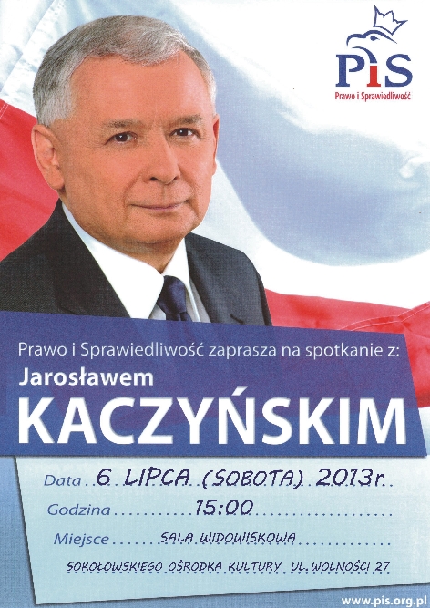 SPOTKANIE Z PREZESEM PRAWA I SPRAWIEDLIWOŚCI JAROSŁAWEM KACZYŃSKIM