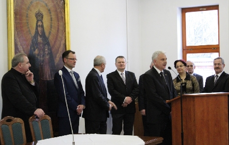 Senator Waldemar Kraska na spotkaniu opłatkowym PiS w Siedlcach